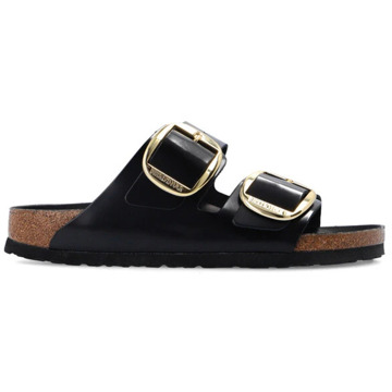 Birkenstock Sandalen Arizona Big Buckle Natuurlijk Leder Patent Birkenstock , Black , Dames - 38 Eu,39 Eu,36 Eu,42 EU