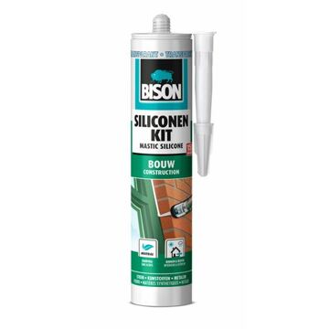 Bison Siliconenkit Bouw Transparant Koker 300 ml