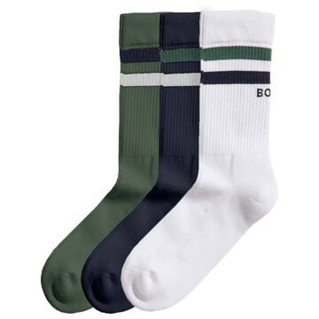 Björn Borg Bjorn Borg Core Crew Sokken Senior (3-pack) wit - donkerblauw - donkergroen - 36-40