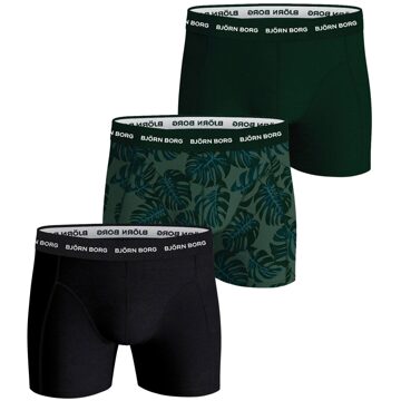 Björn Borg Bjorn Borg Cotton Stretch Boxers 3Pack Multicolour 5 Donkergroen - L,M,S,XL