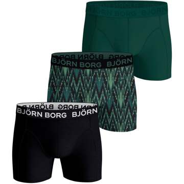 Björn Borg Cotton Stretch Boxershort Verpakking 3 stuks Heren zwart - XXL