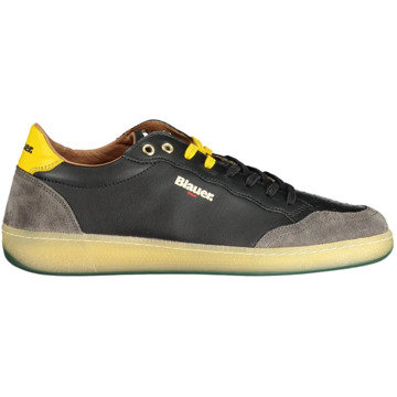 Blauer Heren Sportieve Zwarte Sneakers met Contrastdetails Blauer , Black , Heren - 41 Eu,44 Eu,40 Eu,43 Eu,42 Eu,45 Eu,46 EU