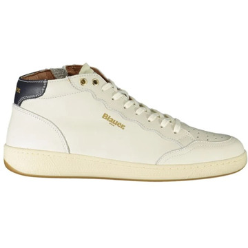 Blauer Witte Polyester Sneaker Blauer , White , Heren - 46 Eu,45 Eu,44 EU