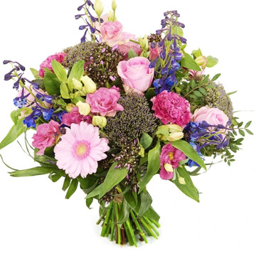 Boeket bloemen Roze en Paars