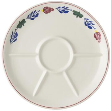 Boerenbont Fondueborden Ø27cm 6 stuks wit