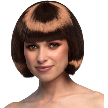 Boland pruik Cabaret dames bruin
