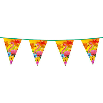 Boland Vlaggenlijn Hawaii - 6 meter - kunststof - tropisch thema - vlaggetjes