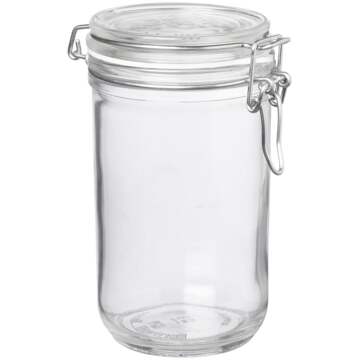 Bormioli Rocco Voorraad/weck pot - glas - transparant - 17 x 9 cm - 750 ml - Weckpotten