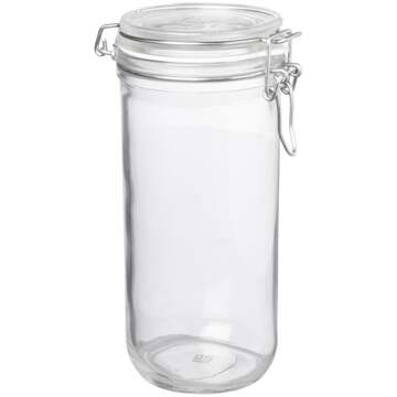 Bormioli Rocco Voorraad/weck pot - glas - transparant - 21 x 10 cm - 1 L - Weckpotten