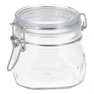 Bormioli Weckpot/inmaakpot 500ml/0,5ltr met beugelsluiting 10 x 10 cm - Weckpotten Transparant