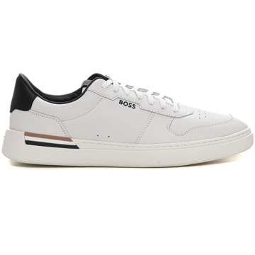 BOSS Leren sneakers met veters Boss , White , Heren - 40 EU