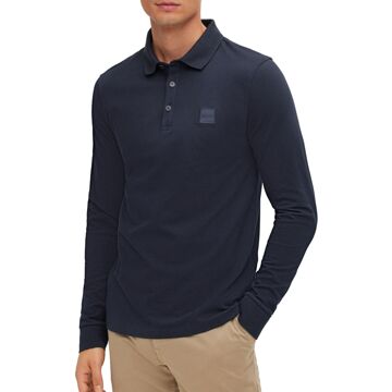 BOSS Passerby Longsleeve Polo Heren donker blauw