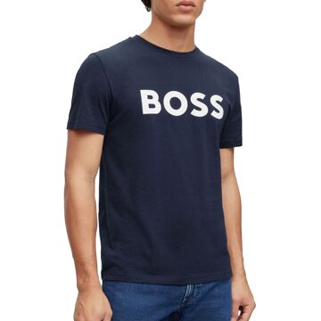 BOSS Thinking T-shirt Heren donker blauw - wit - L