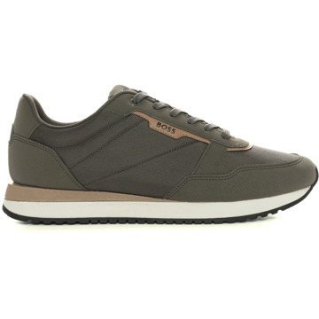 BOSS Tweekleurige vetersneakers met logo Boss , Green , Heren - 41 Eu,46 Eu,40 Eu,45 Eu,44 EU