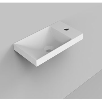 Boss & Wessing Fontein Boss & Wessing Rechthoekig Cast Marble 40x22x10.6 cm Mat Wit Boss & Wessing