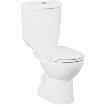 Boss & Wessing Sedef S-Trap Duoblok Toilet Met RVS Sproeier (Bidet) Wit