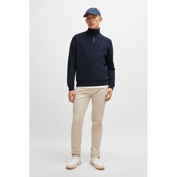 BOSS Zetrust Half Zip Trui Navy Donkerblauw