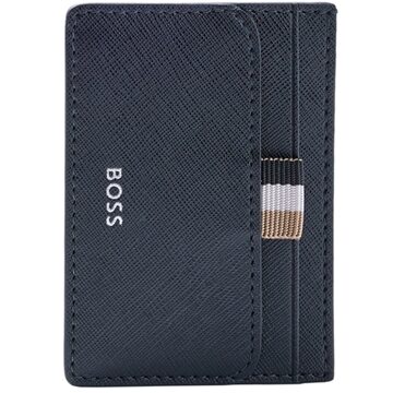 BOSS Zwarte Heren Portemonnee Vierkant Materiaal Hugo Boss , Black , Heren - ONE Size