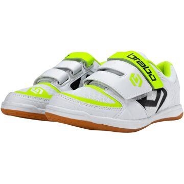 Brabo Indoor Hockeyschoenen Junior wit - lime groen - zwart - 37