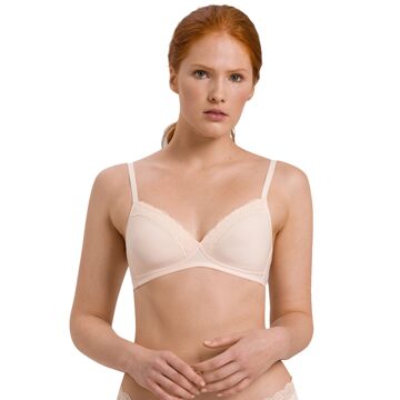 Bralette met subtiele padding en kant Lichtroze - B80