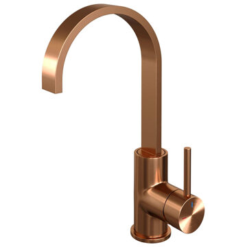 Brauer Copper Edition wastafelkraan hoog cascade - hendel 1 - geborsteld koper PVD