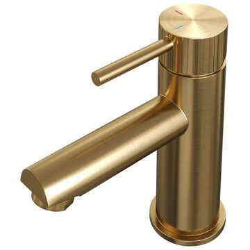 Brauer Stripe Lage Opbouw Wastafelmengkraan - model A - goud geborsteld PVD 5-GG-001-HD7