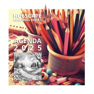 Brave New Books Huescape Kleurboek Voor Volwassenen - Agenda 2025 - Scarlett Kimberley