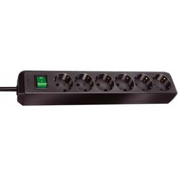 Brennenstuhl Eco-Line Stekkerdoos 6x Zwart