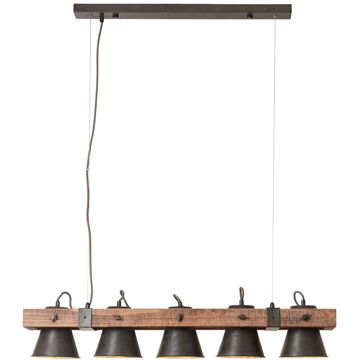 Brilliant Plow Hanglamp Bruin, Zwart