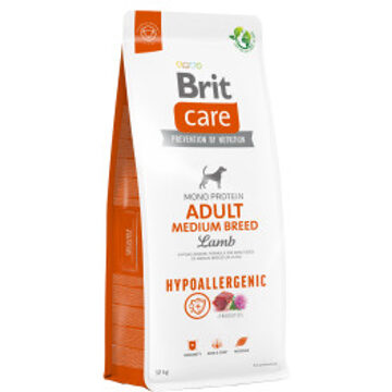 Brit 12 kg Hypoallergenic Adult Medium Breed Lam & Rijst Brit Care Dog Hondenvoer