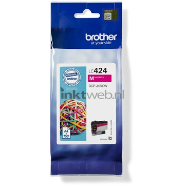 Brother inktcartridge, 750 pagina's, OEM LC-424M, magenta