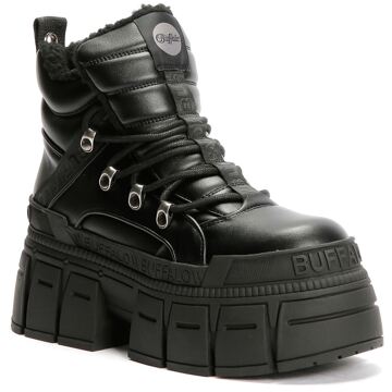 Buffalo Gospher Hike Mid Pad Dames Zwarte Laarzen