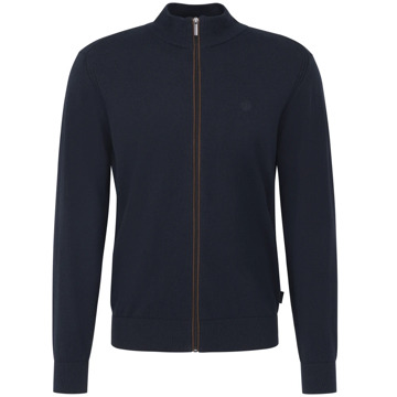 Bugatti Stijlvolle Cardigan Sweater Bugatti , Blue , Heren - L,4Xl,3Xl