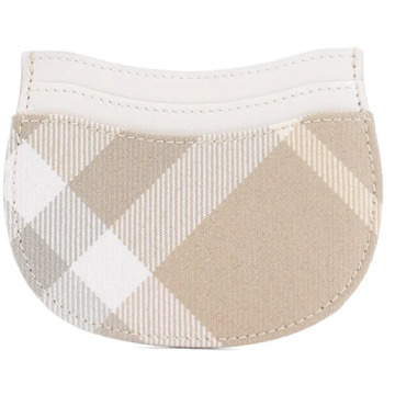 Burberry Beige Check Creditcardhouder Burberry , Multicolor , Dames - ONE Size