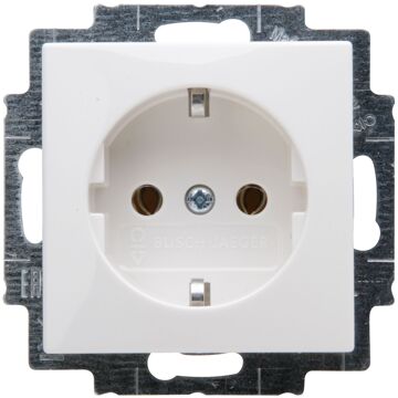 Busch-Jaeger Inbouwstopcontact Balance Met Aarde (randaarde) 1-polig Wit Ip20
