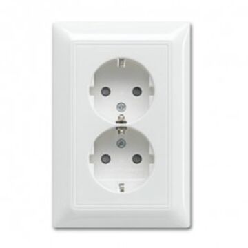 Busch-Jaeger Inbouwstopcontact Balance Met Aarde (randaarde) 2-polig Wit Ip20