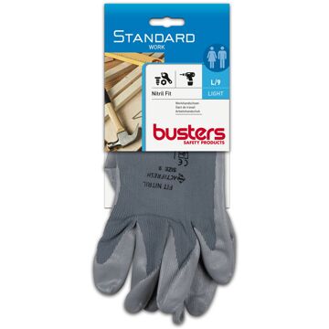 Busters handschoenen 'Nitril fit' nylon/nitril M9