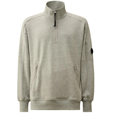 C.P. Company Grijze Half-Zip Sweatshirt C.p. Company , Gray , Heren - 2Xl,Xl,L,M