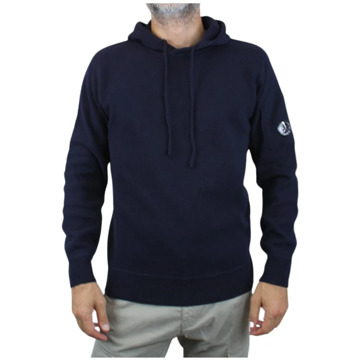 C.P. Company Marineblauwe hoodie C.p. Company , Blue , Heren - 3XL