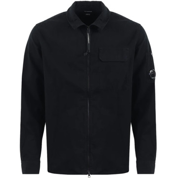 C.P. Company Urban Cool Overhemd met Lange Mouwen C.p. Company , Black , Heren - Xl,S