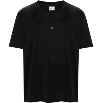 C.P. Company Zwarte T-shirts & Polos Ss24 C.p. Company , Black , Heren - Xl,L,M,S
