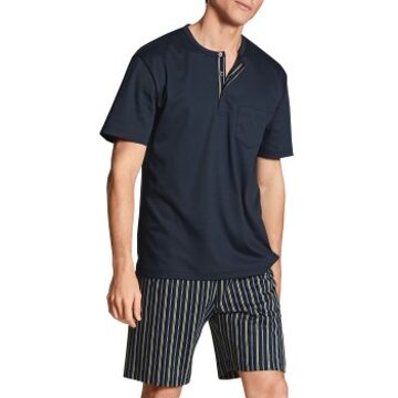 Calida Relax Streamline Basic Short Pyjama CL1 Versch.kleure/Patroon,Blauw,Groen - Small