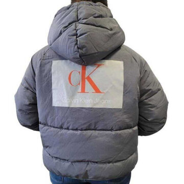 Calvin Klein Dames logo oversized jas Grijs - XXL