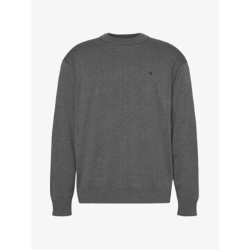 Calvin Klein Heren sweater monogram medium grey Grijs - L