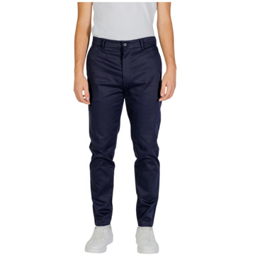 Calvin Klein Jeans Blauwe Katoenen Broek Rits Haaksluiting Calvin Klein Jeans , Blue , Heren - W33,W38,W34,W36,W31,W30,W29,W32