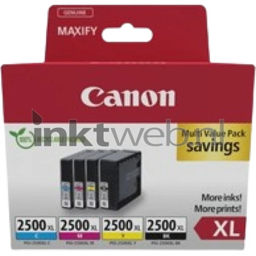 Canon Multipack-inktcartridges - CANON - PGI-2500XL Zwart/Cyaan/Magenta/Geel - Hoog rendement