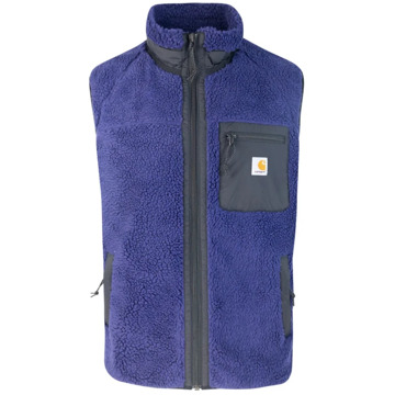 CARHARTT WIP Blauwe Jassen Liner Vest Nylon Rits Carhartt Wip , Blue , Heren - L,M,S