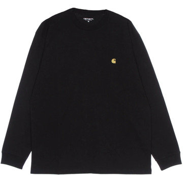 CARHARTT WIP Chase Longsleeve T-shirt Zwart/goud Carhartt Wip , Black , Heren - XL