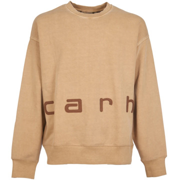 CARHARTT WIP Felt Script Sweaters Carhartt Wip , Brown , Heren - L,M,S,Xs