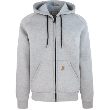 CARHARTT WIP Grijze Hooded Jack Waterdicht Zacht Katoen Carhartt Wip , Gray , Heren - Xl,L,M,S,Xs